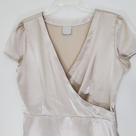 Tailor B Moss silk-look short sleeve blouse size M - Picture 3 of 8